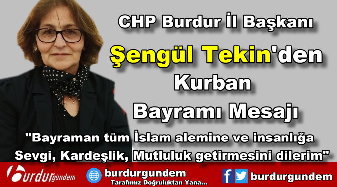 Başkan Şengül Tekin’den Kurban Bayramı Mesajı