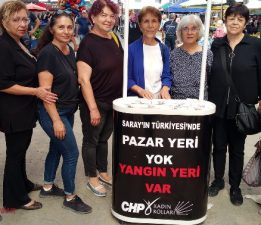 CHP BURDUR KADIN KOLLARI “PAZAR YERİ YOK YANGIN YERİ VAR”