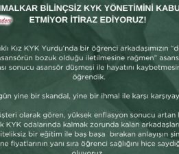 CHP BURDUR GENÇLİK KOLLARIN’DAN ( KYK ) YURDU İLE AÇIKLAMA