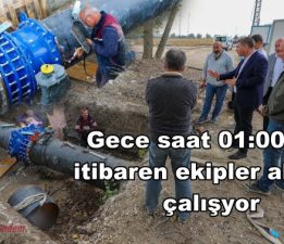 Planlı su kesintisinde çalışmalar devam ediyor
