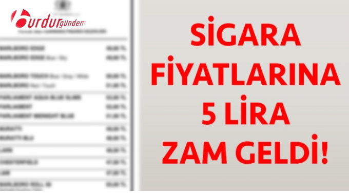 Sigaraya 5 lira zam!