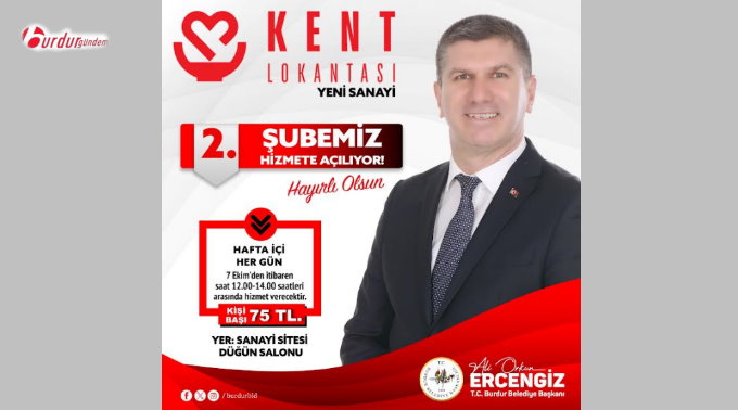 Başkan Ercengiz duyurdu “Kent Lokantası 2. Şubesi” Hizmete Başlıyor