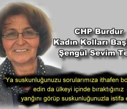 Burdur CHP Kadın Kolları Başkanı Şengül Tekin’den basın açıklaması