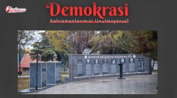 Burdur’da Demokrasi Kahramanları Adına Park Açılacak