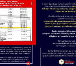 Burdur Belediyesi kentte gerçekleştirilen kaçak göçmen operasyonunun ardından yazılı bir açıklama yaptı