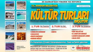 Burdur Belediyesi ücretsiz kültür turları başlıyor