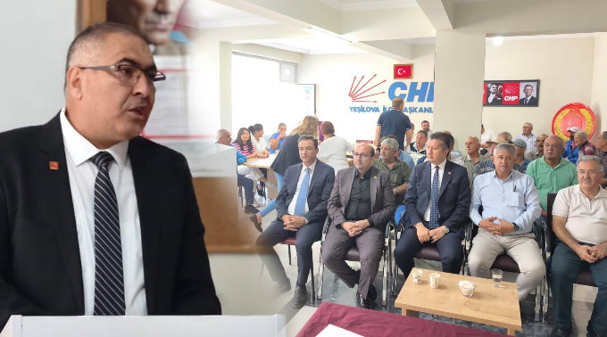 YEŞİLOVA İLÇE BAŞKANI ŞÜKRÜ ALPUĞUZ GÜVEN TAZELEDİ