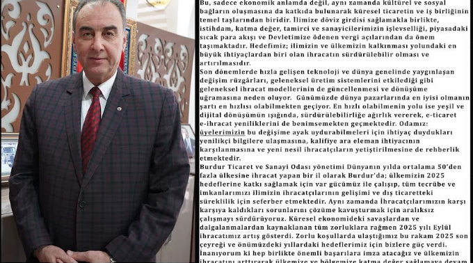 BURDUR’UN İHRACATI ARTMAYA DEVAM EDİYOR