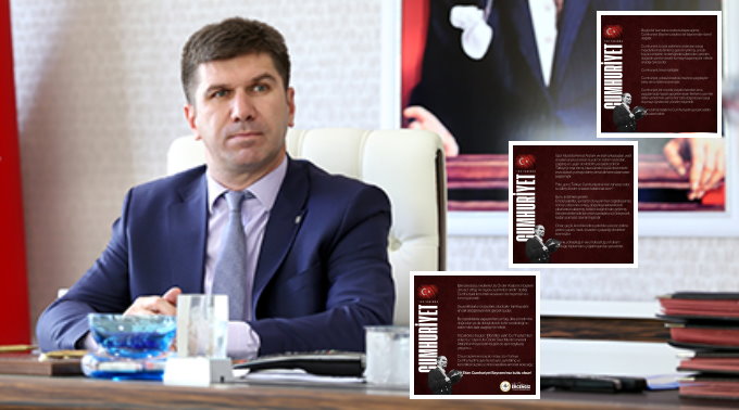 Başkan Ercengiz Cumhuriyet için duygusal bir yazı kaleme aldı