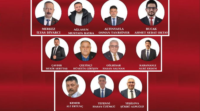 CHP Burdur İlçe Başkanları Belli Oldu