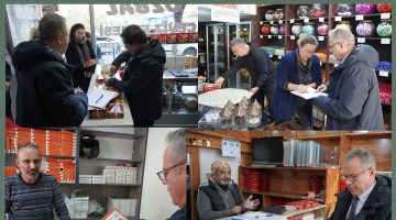 KENT MERKEZİNDEKİ CEVİZ EZMECİLER DENETLENDİ