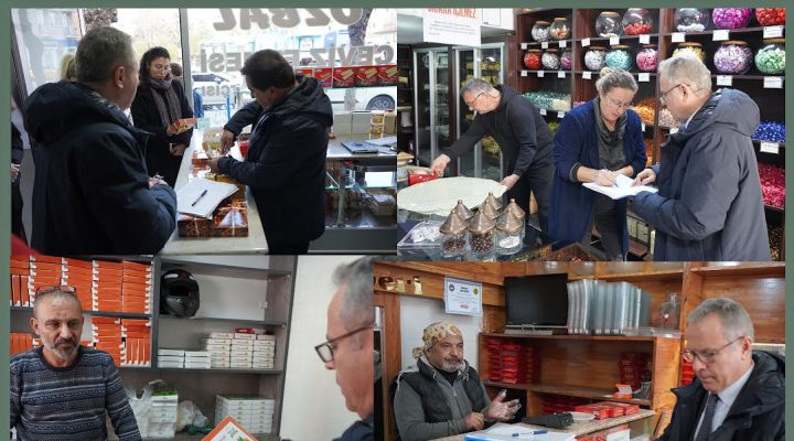 KENT MERKEZİNDEKİ CEVİZ EZMECİLER DENETLENDİ