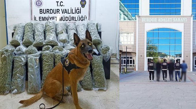 Burdur’da Emniyet ekiplerinden narkotik suç operasyonu