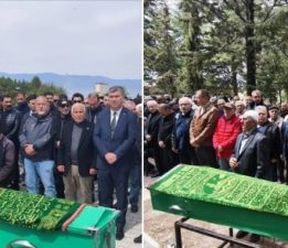 Başkan Ercengiz, Ayşe Sönmez ve Doğan Bor’un cenaze törenine katıldı.