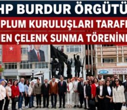 CHP Burdur Örgütü STK’lar tarafından düzenlenen çelenk sunma törenine katıldı