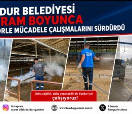 Burdur Belediyesi Bayram Boyunca Vektörle Mücadele Çalışmalarını Sürdürdü