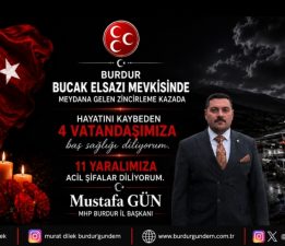 MHP Burdur İl Başkanı Mustafa Gün’den Trafik Kazası Sonrası Taziye Mesajı