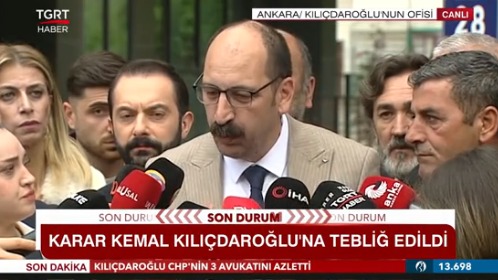 CHP Genel Başkanı Kemal Kılıçdaroğlu’nun basın danışmanı Atakan Sönmez açıklamalarda bulundu